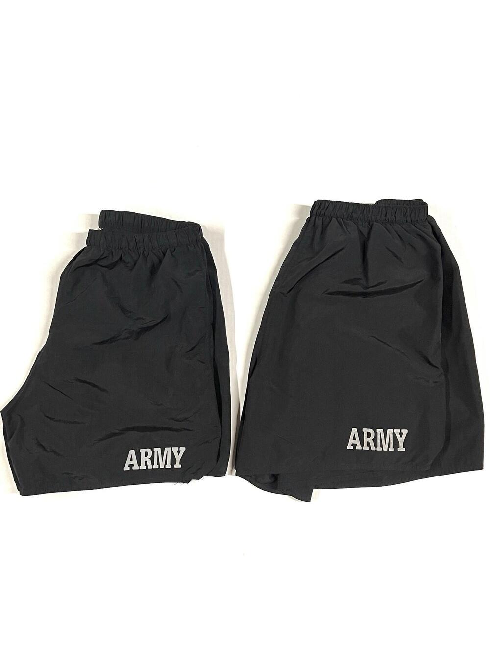 2 Pairs Army Trunks PFU Shorts Lined Loose Pilling Sz XXL Black Silver Logo